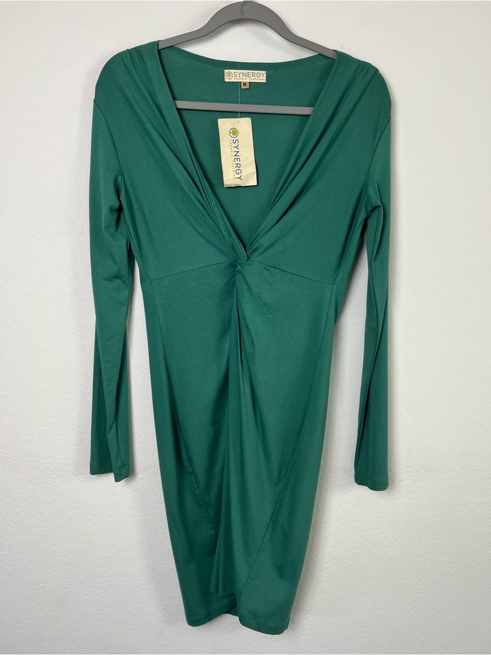 Synergy Organic Clothing Green Bamboo Organic Cotton Spandex Twist Front Dress